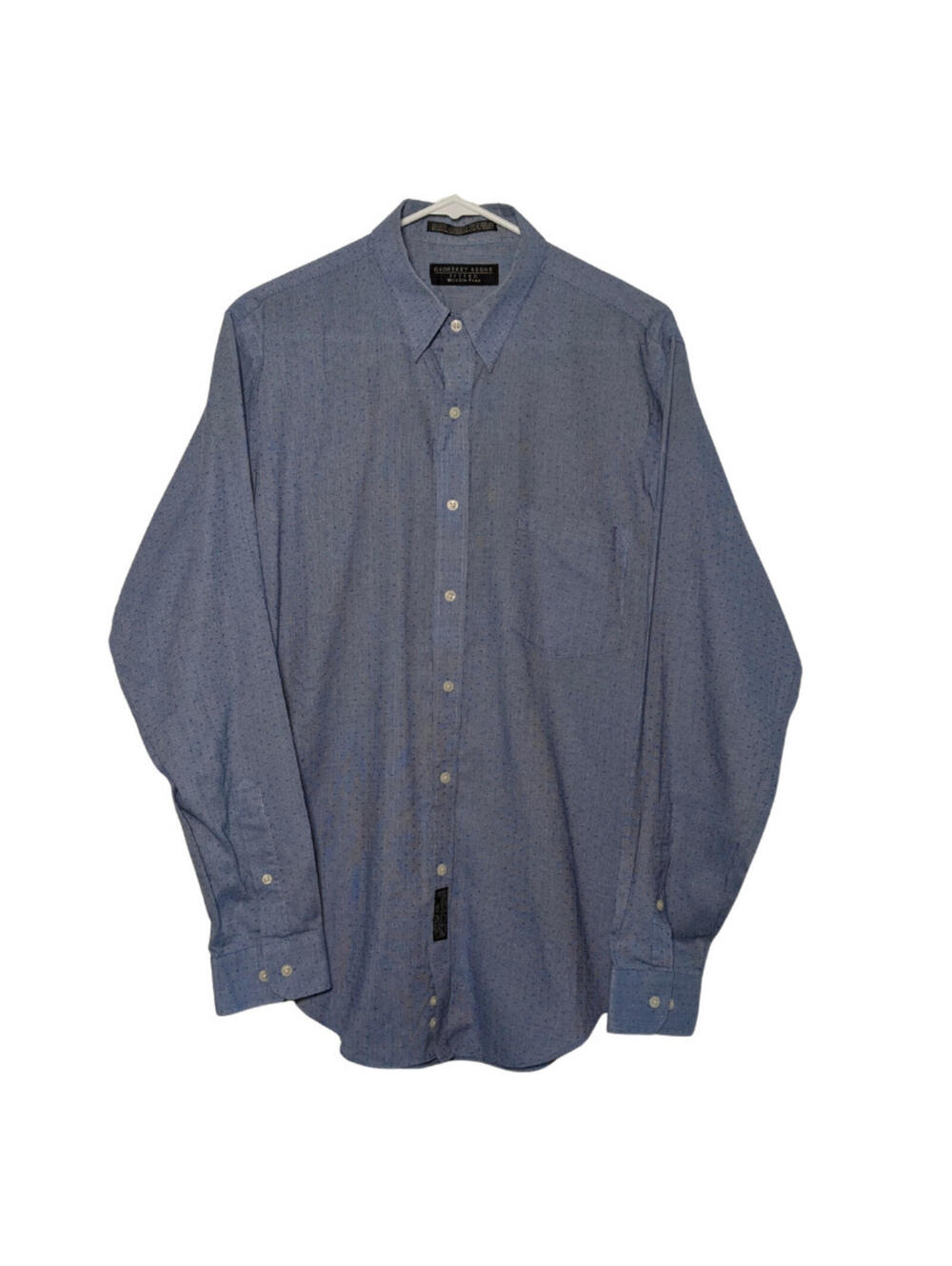 Geoffrey Beene Men's Fitted Wrinkle Free Button Down Shirt, Blue, 16 1/2 (34/35)